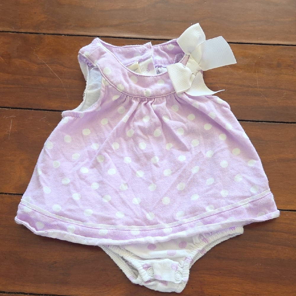 First Impressions Lavender Polka Dot Diaper Cover